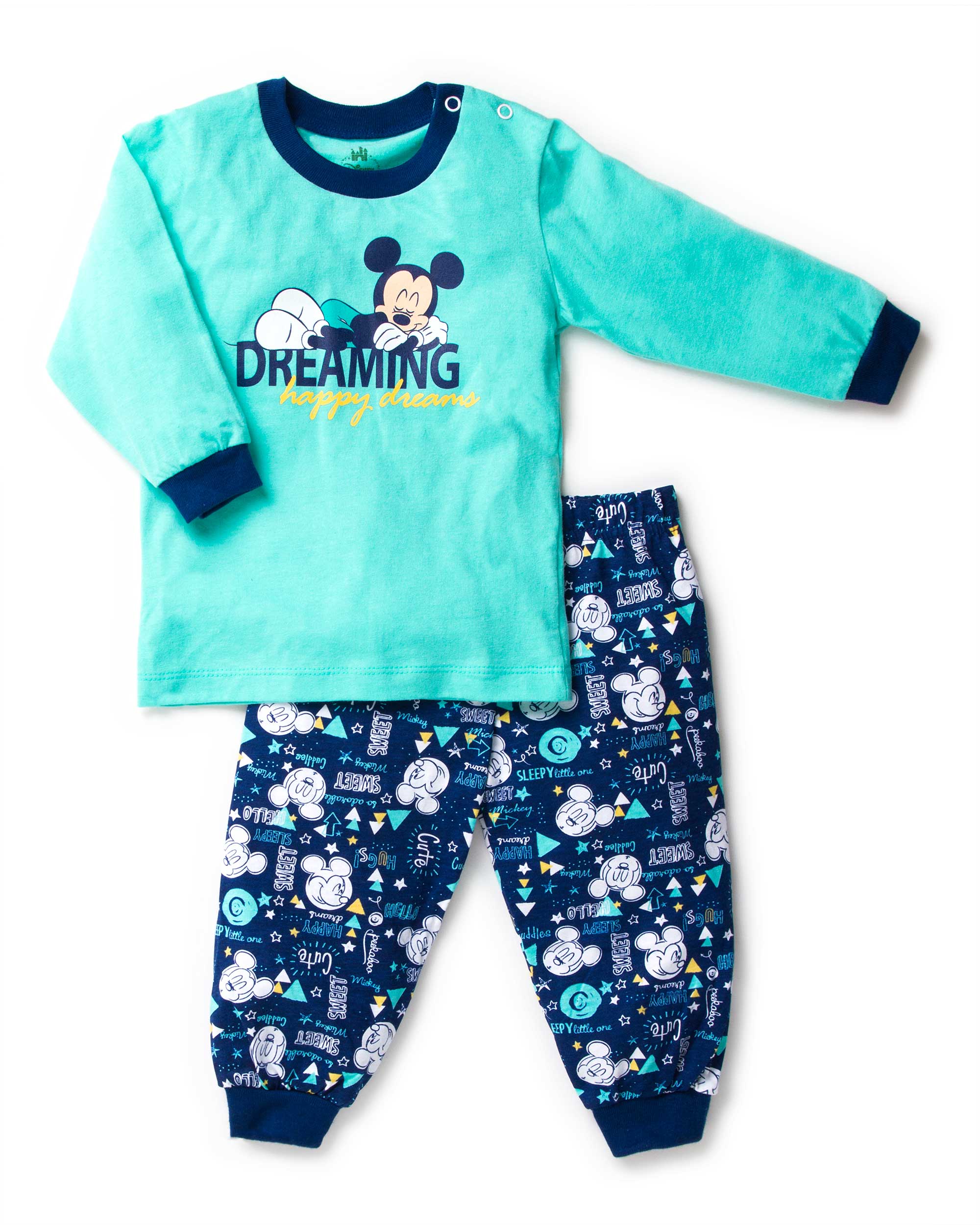 Pijama Para Niño De Short Y Camiseta Con Estampado Mickey Mouse - Ostu